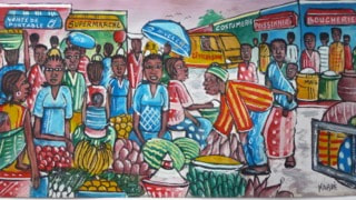 Bourkina Faso market art.